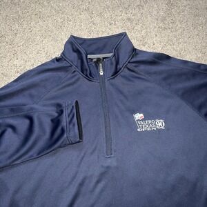 Zero Restriction Pullover Mens XL Navy Tour Series Quarter Zip Valero Texas Open